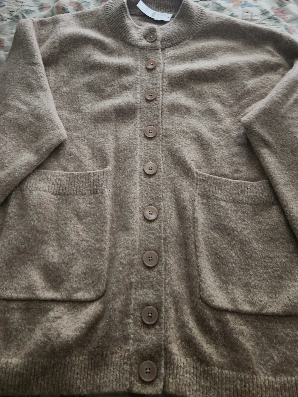NWT J.Crew Oversized Cardigan Sweater XL Oatmeal Merino Wool Alpaca Blend